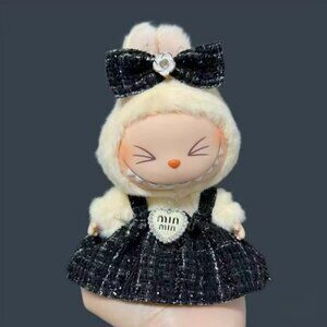 Labubu doll clothing dress and bow head bans super cute no doll